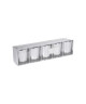 Lot de 5 bougies verrine H 6,5 cm Argent ambré