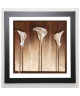 LATOUR Image encadrée Three Calla Lilies 57x57 cm Marron