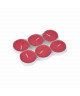 Lot de 6 bougies maxi chauffe plat parfum fruits rouges H 2,5 cm