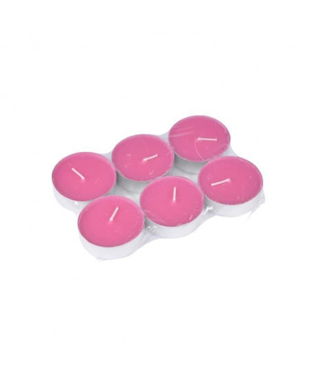 Lot de 6 bougies maxi chauffe plat parfum fose H 2,5 cm