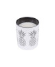 Bougie verrine ananas H 10 cm Blanc ambré