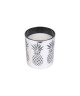 Bougie verrine ananas H 8 cm Argent ambré