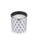 Bougie verrine graphic H 10 cm Argent ambré