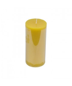 Bougie pilier parfum miel sauvage H 15 cm Jaune