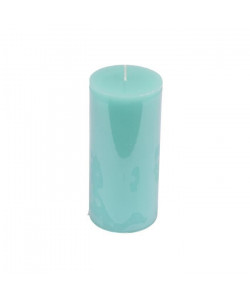 Bougie pilier parfum menthe givrée H 15 cm Bleu