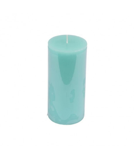 Bougie pilier parfum menthe givrée H 15 cm Bleu