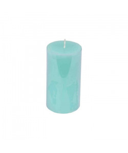 Bougie pilier parfum menthe givrée H 11 cm Bleu