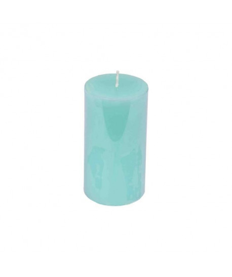 Bougie pilier parfum menthe givrée H 11 cm Bleu