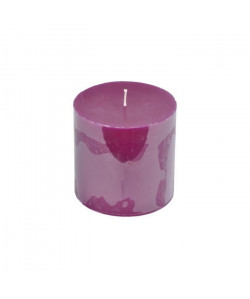 Bougie pilier parfum figue gourmande H 10 cm Violet