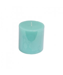 Bougie pilier parfum menthe givree H 10 cm Bleu