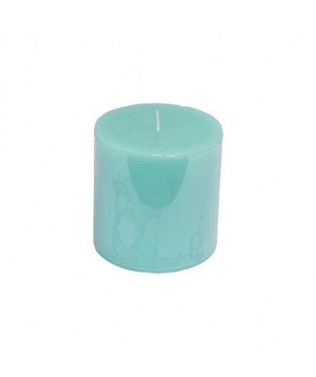 Bougie pilier parfum menthe givree H 10 cm Bleu