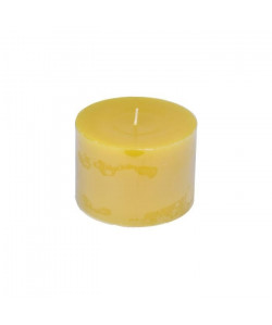 Bougie pilier parfum miel sauvage H 7 cm Jaune