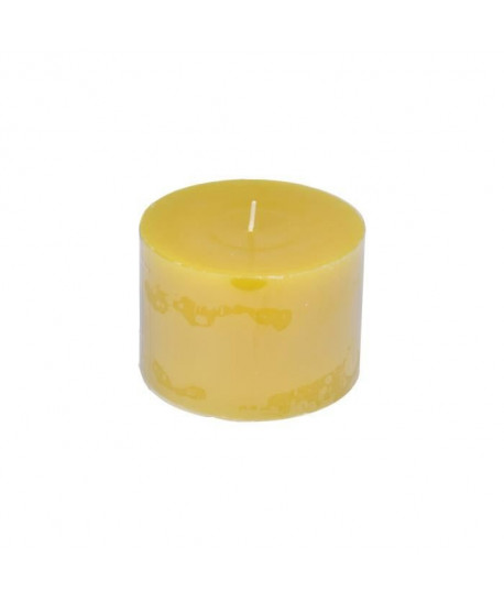 Bougie pilier parfum miel sauvage H 7 cm Jaune