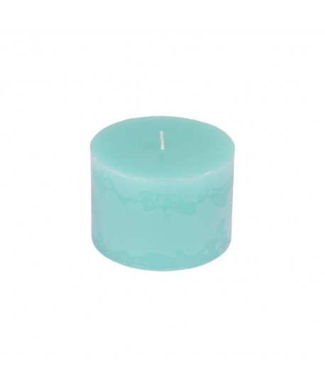 Bougie pilier parfum menthe givrée H 7 cm Bleu