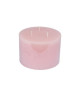 Bougie pilier 3 meches cannelle de ceylan H 10 cm Rose