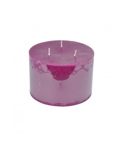 Bougie pilier 3 meches figue gourmande H 10 cm Violet