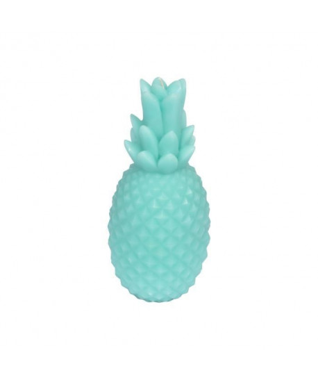 Bougie ananas H 20,5 cm Bleu