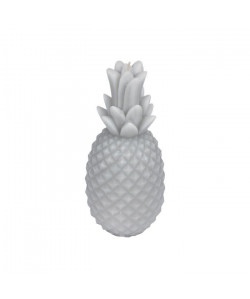 Bougie ananas H 20,5 cm Gris