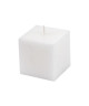 Bougie cube parfum jasmin H 7,5 cm Blanc