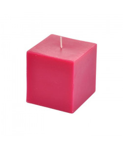 Bougie cube parfum rose H 7,5 cm