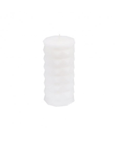 Bougie pilier H 13,8 cm Blanc