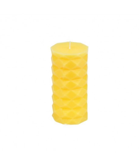 Bougie pilier H 13,8 cm Jaune