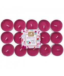 LE CHAT Lot de 30 bougies chauffeplats Confidences de filles  Ř 3,8 cm  Parfum : myrtille  Couleur : rose