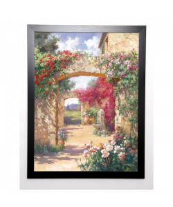 LIM FRANÇOIS Image encadrée Arbres en fleurs 57x77 cm Vert