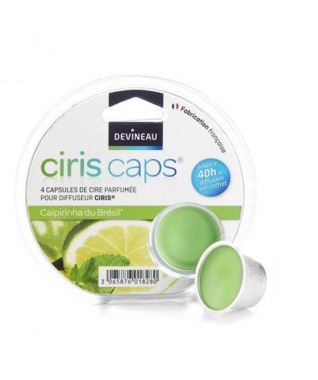 DEVINEAU Ciris Lot de 4 capsules de cire parfumée caipirinha du Brésil