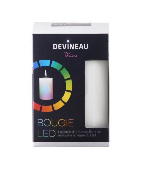 DEVINEAU Bougie Led avec flamme  Multicolore