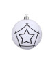 Boule de Noël avec dessin étoile en PVC Ř 10 cm