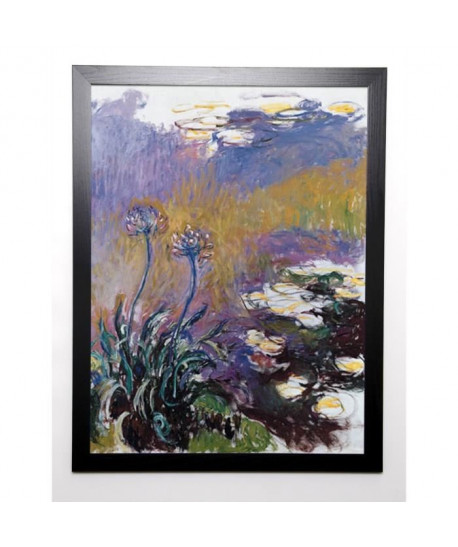 MONET CLAUDE Image encadrée Les agapanthes 57x77 cm Violet