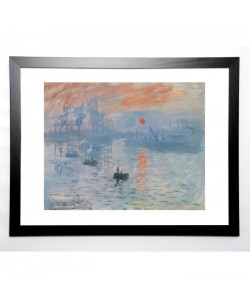 MONET CLAUDE Image encadrée Impression, soleil levant 67x87 cm Bleu