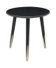 PENCIL Bout de canapé/Table d\'appoint ronde style scandinave noir et naturel  L 40 x l 40 cm