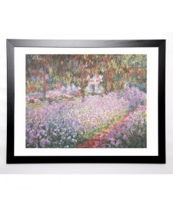 MONET CLAUDE Image encadrée Le jardin de Monet a Giverny 67x87 cm Rose