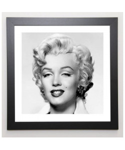 PHOTOGRAPHY COLLECTION Image encadrée Monroe Portrait 67x67 cm Blanc