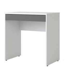 FUNCTION PLUS Bureau contemporain décor blanc et gris  L 75 cm