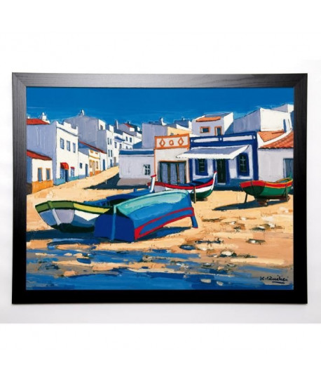 QUILICI JEAN Image encadrée Claude Barque bleue a Alvor Bleu