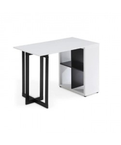KILIAN Bureau contemporain blanc et noir  L 110 cm