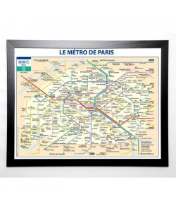 RATP Image encadrée Métro de Paris 67x87 cm Jaune