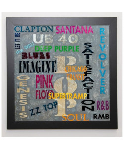 RMB Image encadrée Pop Music 57x57 cm Multicolore