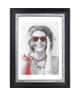 WOOD Cadre photo 13x18 cm noir, rouge et gris