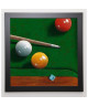 ROMERO Image encadrée Billards 57x57 cm Multicolore