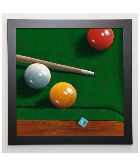 ROMERO Image encadrée Billards 57x57 cm Multicolore