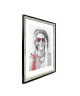 WOOD Cadre photo 30x40 cm gris, rouge et noir