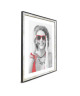 WOOD Cadre photo 40x50 cm gris, rouge et noir