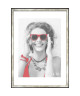 WOOD Cadre photo 50x70 cm gris, rouge et noir