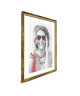 WOOD Cadre photo 40x50 cm miel, rouge et gris