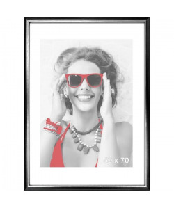 WOOD Cadre photo 50x70 cm noir, rouge et gris