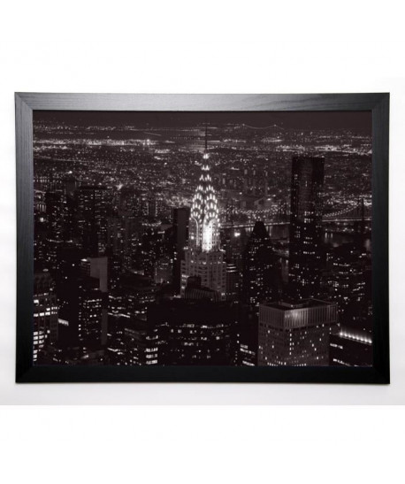 SETBOUN MICHEL Image encadrée Le Chrysler Building et l\'East River 57x77 cm Gris